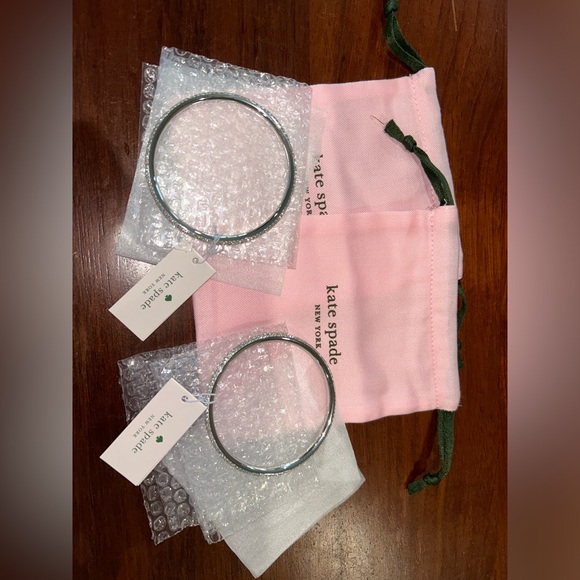 Two Kate Spade Silver Color Crystal Bracelets. - Picture 3 of 5